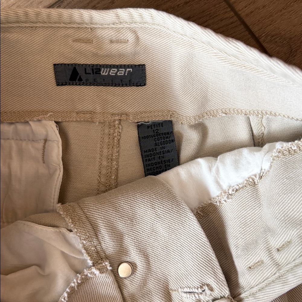 Liz Claiborne, Khaki Denim, 12P - Picture 4 of 5